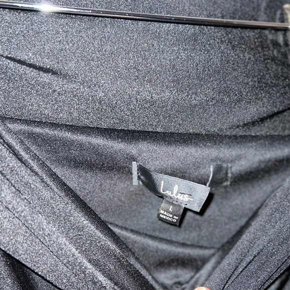 NWOT Absolute Glamour Black Off-the-Shoulder Maxi Dress - Picture 7 of 8